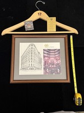 Vintage: The Brown Palace Hotel Denver, Wood Clothes Hanger, Framed postcard