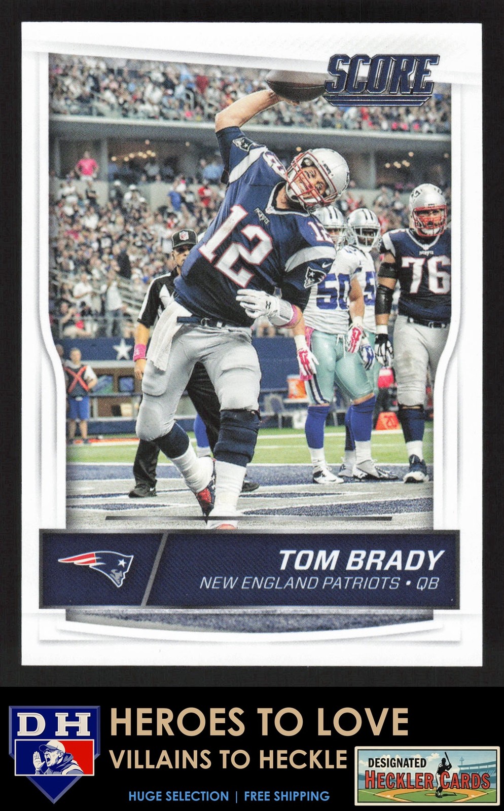 2016 Score Scorecard Tom Brady #189 New England Patriots