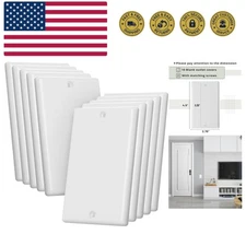 Bates- Blank Wall Plate Cover, Wall Plates, Pack of 10, 1 Gang, Wall Outlet C...