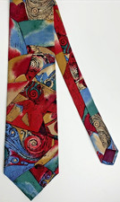 Harve Benard Tie Colorful Abstract Silk Necktie Classic 57" Boho Formal Designer