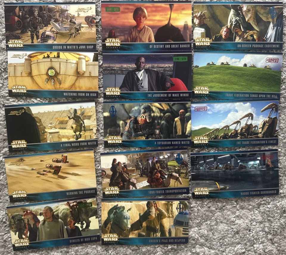 Topps Star Wars Episode 1 Expansion x38x35x32 x27x26x23x22x19x18x12x10x7x5x3 - Image 2 of 3