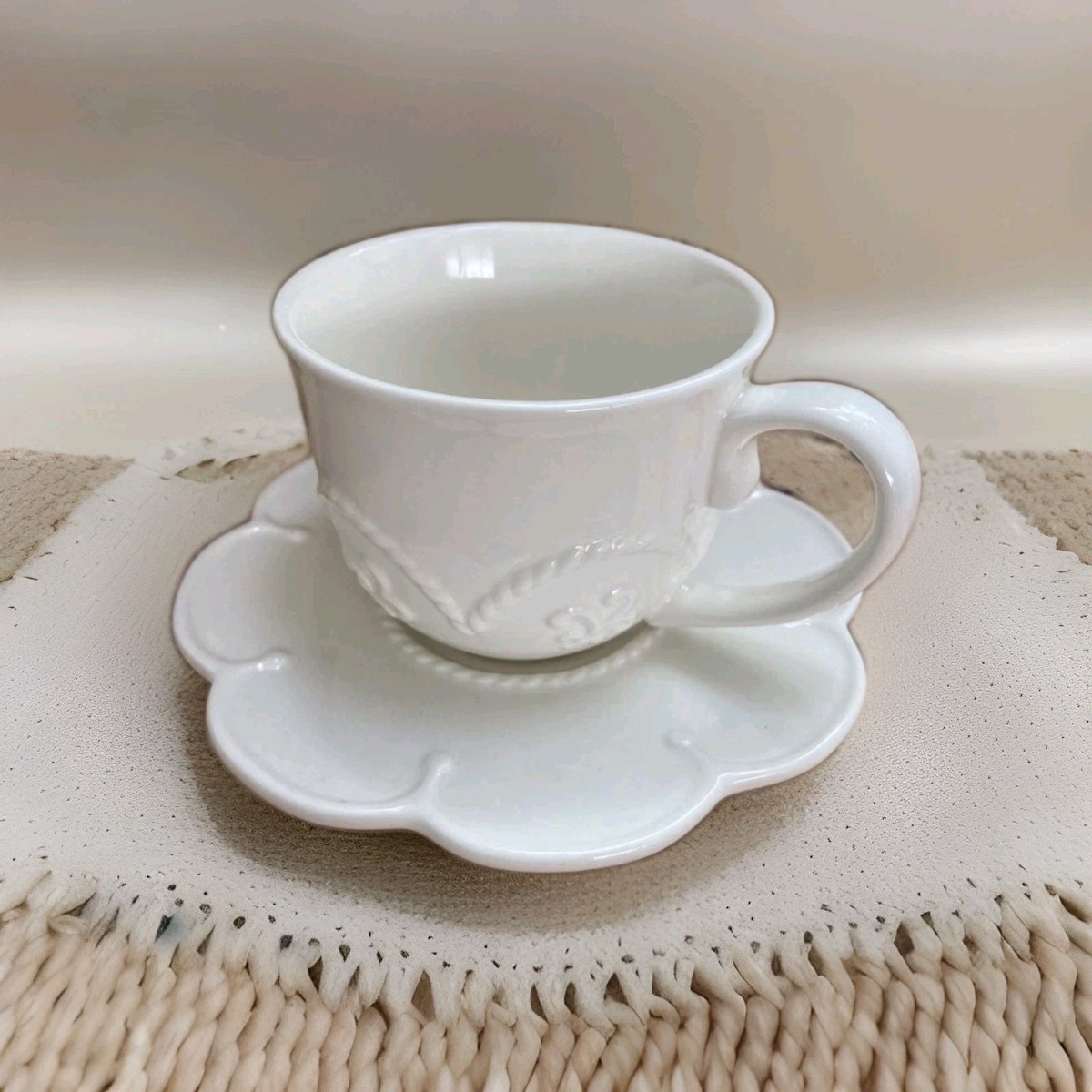 2 Princess House 1694 MARBELLA TEACUP SAUCER NIB | eBay