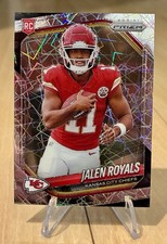 2025 Panini Prizm Jalen Royals Lazer Prizm RC #341 Kansas City Chiefs