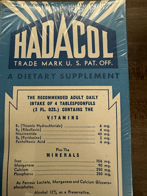 HADACOL Dietary Supplement Box The LeBlanc Corp Lafayette Louisiana Blue/White