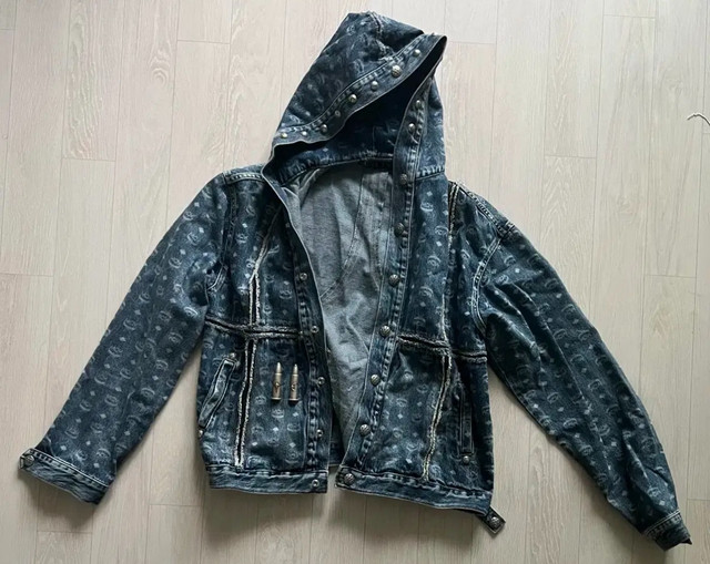 Thug Club x MCM Monogram Denim Jacket & Pants Setup Blue Jean Men's Size M