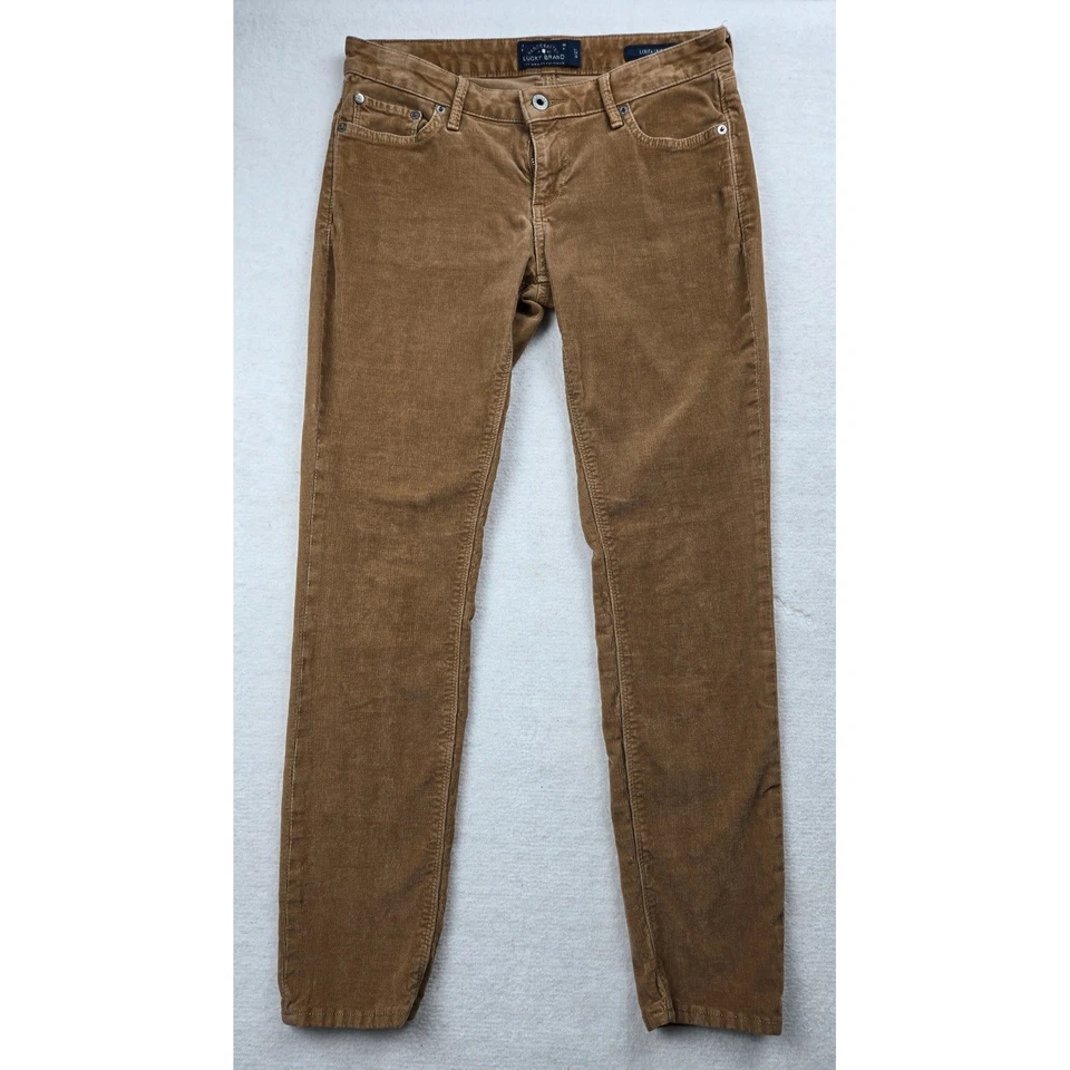 Lucky Brand Lolita Skinny Rust Brown Corduroy Pants Women's Size 4 27 Casual - Image 2 of 4