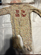 Carter's Girls 3M Cotton Floral Footed Zip One-Piece Sleeper Long Sleeve