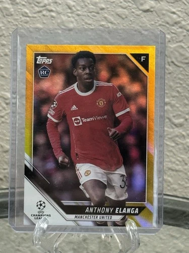 2021-22 Topps Chrome UCL Anthony Elanga #154 RC Manchester United Yellow /250