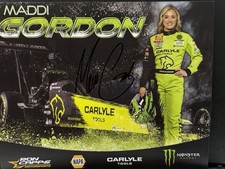 Vrhtf Nhra Very Cool Signed By Maddi Gordon Carlyle Top Fuel Dragster Hand Out