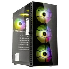 Kolink Observatoire HF PC Boitier Noir 4 Intégré LED Ventilateurs Verre Panneaux