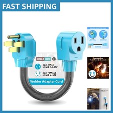 50 Amp NEMA 14-50P to 6-50R Welder Adapter Cord, Heavy Duty 12 Inch Power Plug