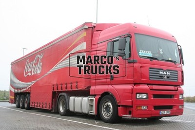 LKW Foto MAN TGA 18.430 Planensattelzug Deutschland rot Coca-Cola #k2qg