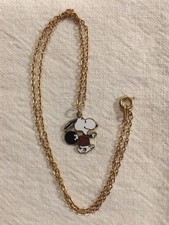 Vintage Snoopy Necklace  Brooch Set Used Condition