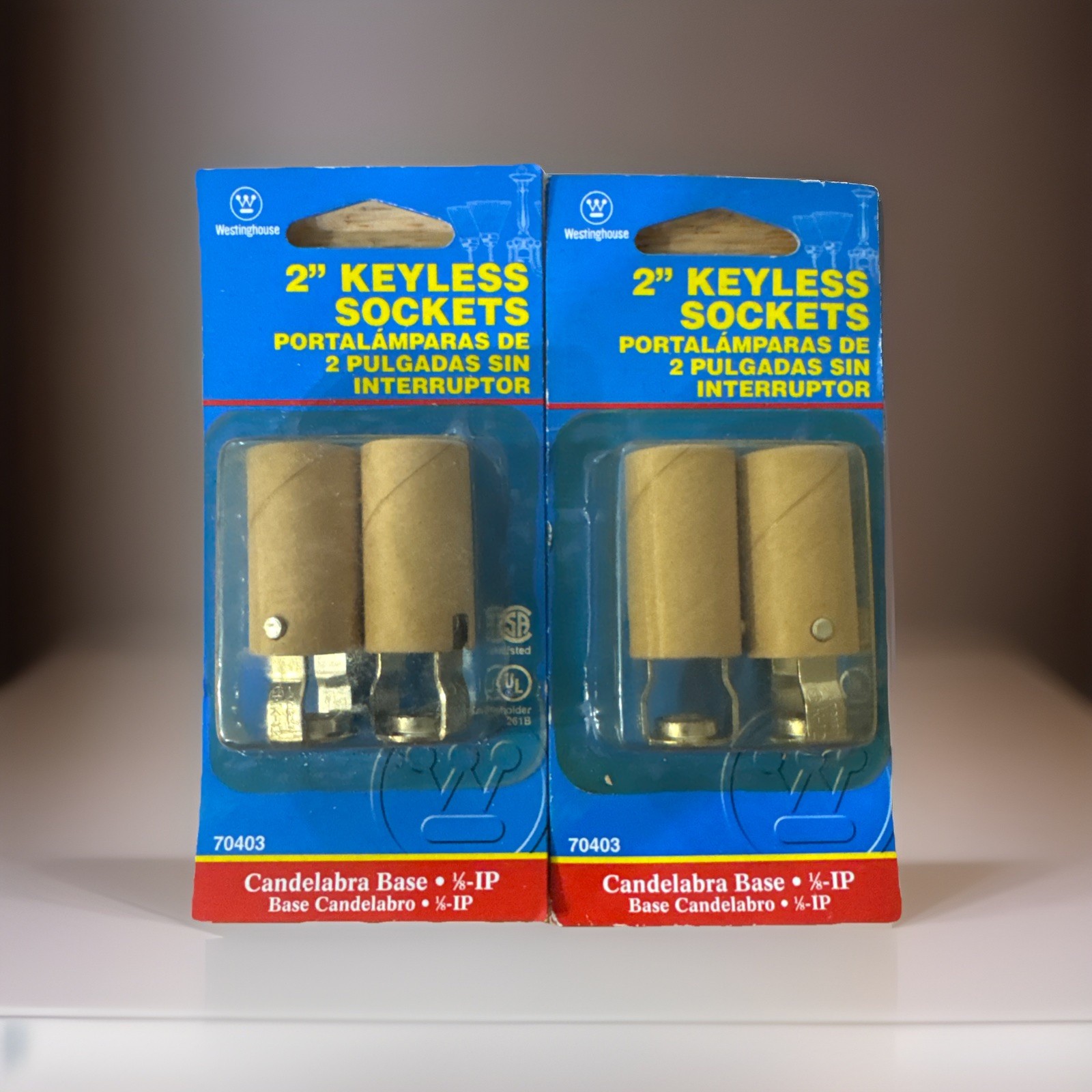 Keyless Socket 2" Candelabra Base 1/8-IP Westinghouse (2-2 P