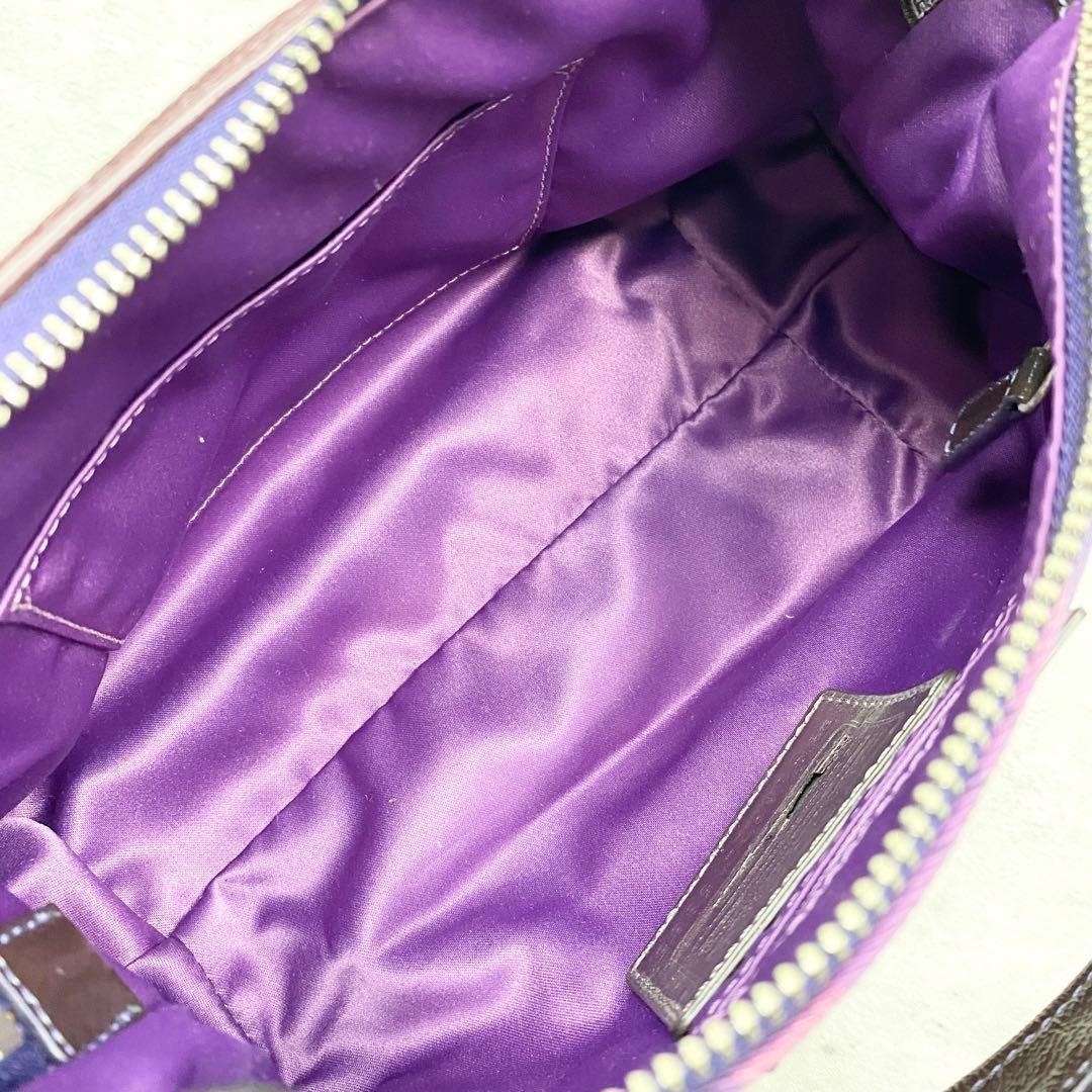 RARE COACH POPPY Plaid Y2K Crossbody Shoulder Bag Pink Purple