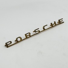 Porsche 356 A Pre-a Emblem Front Or Rear Script Badge Gold