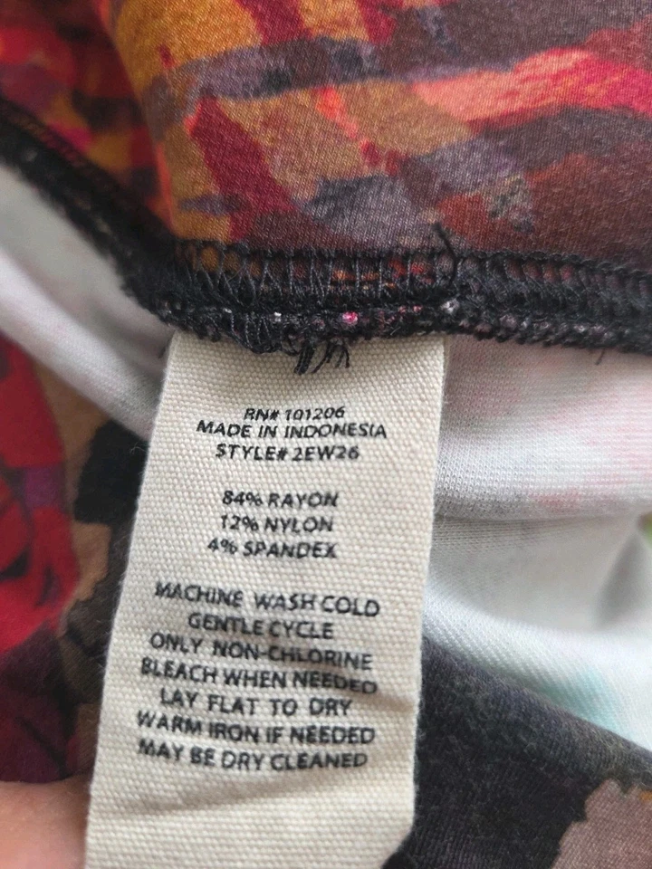 Soft Surroundings Full Length Legging Women Large Animal Print Colorful - Image 4 of 4