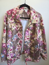 Christopher Banks Floral Blazer Jacket Womens 2X Cotton Blend Stretch Casual