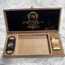 My Fathers Cigar Wooden Gift Box w/Lighter & Cutter 5 Toros Red Nicaragua Made