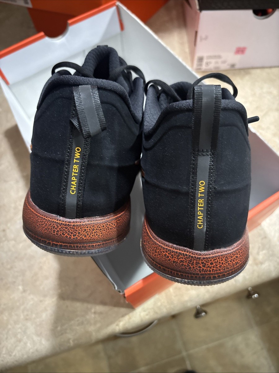Nike Book 2 Rising Black and Safety Orange Basketball Shoes Size