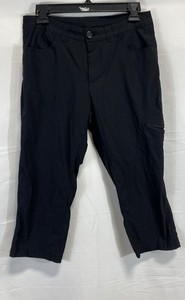 Eddie Bauer Women's Black Nylon Stretch Hiking Lightweight Capri Pants Sz 6