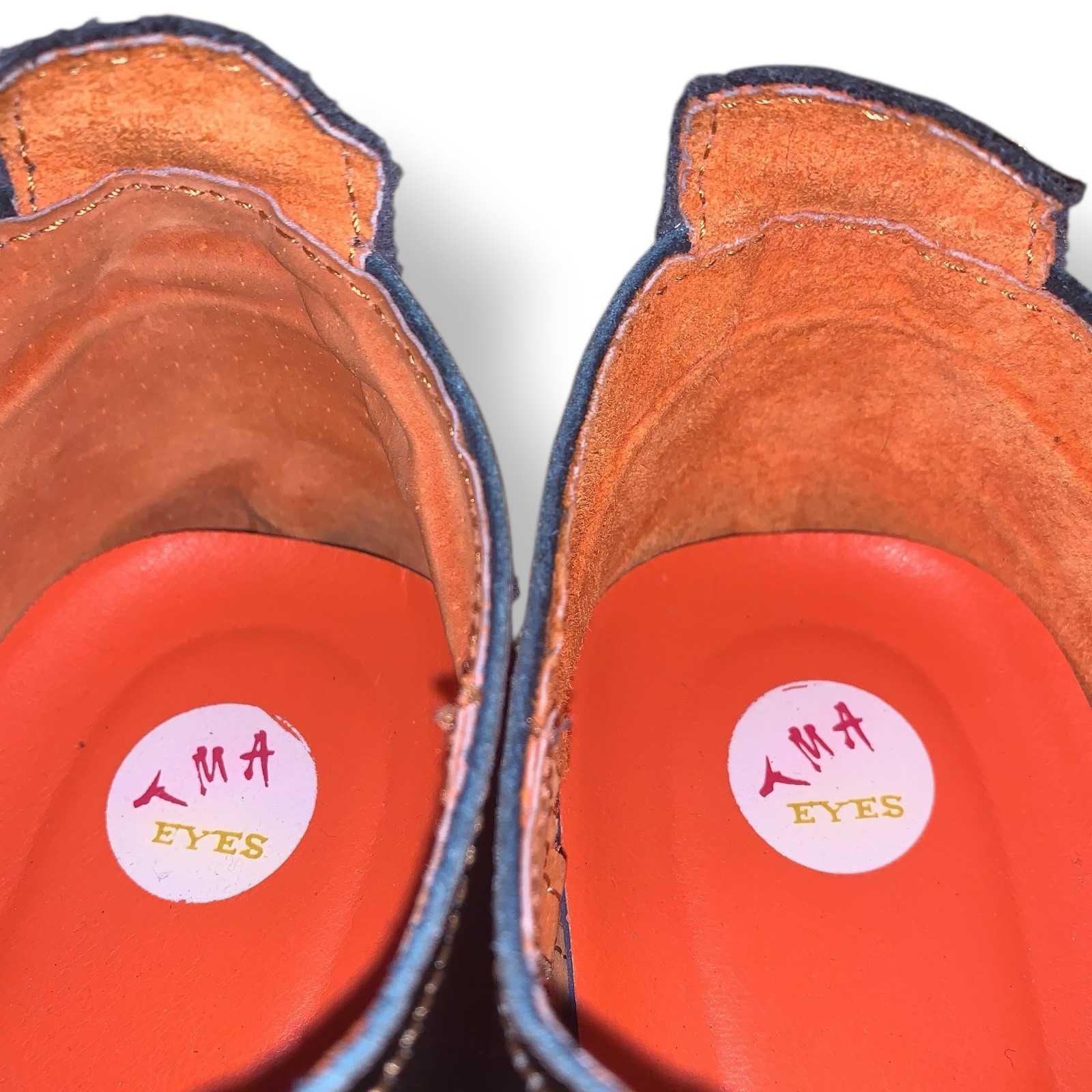 TMA EYES & MAiA Black Hand Stitched Leather Mary Janes Comfort Sz 8 US 39 EU