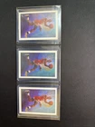 Lot (3) Michael Jordan 1990-91 NBA Hoops Art Card Team Checklist #358 Bulls
