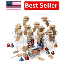 Set of 12 Mini Glass Jars with Cork Lids Perfect for Halloween D cor Crafts