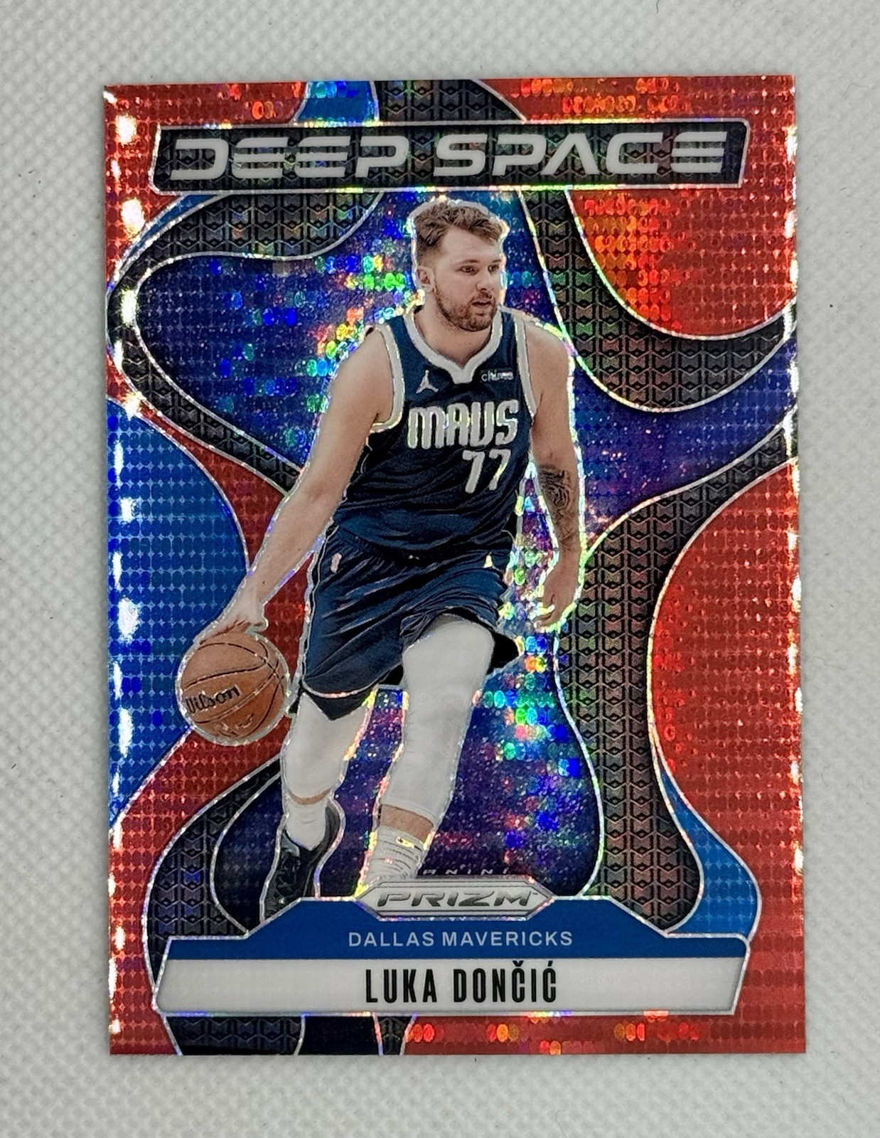 2024-25 Panini Prizm Deep Space Prizm Red Pulsar #4 Luka Doncic /75