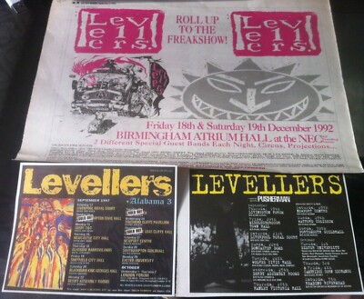 THE LEVELLERS - UK LIVE TOUR DATES 1992 1997 1996 - small advert / fridge magnet