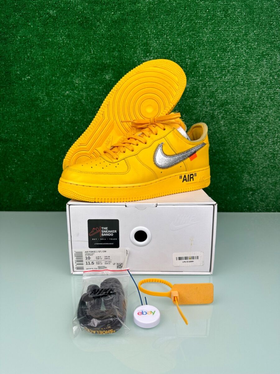 Size 10 - Nike Air Force 1 Low OFF-WHITE University Gold Size 10 - Nike Air Force 1 Low OFF-WHITE University Gold