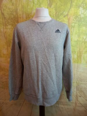 Adidas Sport Essentials Sweatshirt Grau Baumwolle Polyester. UK Herren Gr. Medium