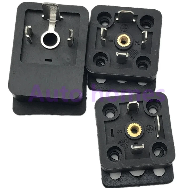 10 Pcs/lot 3-plug 4-plug Solenoid Valve Plug Socket Connector Box Square Base  - Image 2 of 4
