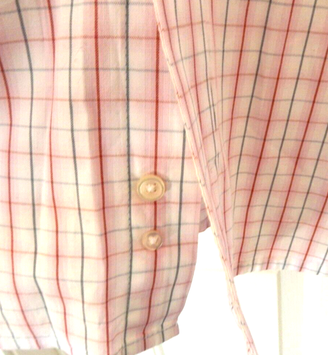 Wrangler 100 % atmungsaktive Baumwolle Button Down Hemd-XXL, rosa & grau multi kariert - Bild 10 von 16