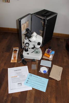 National Optical Microscope Model 420 Stereo Zoom 15x-60x with Carrying Case