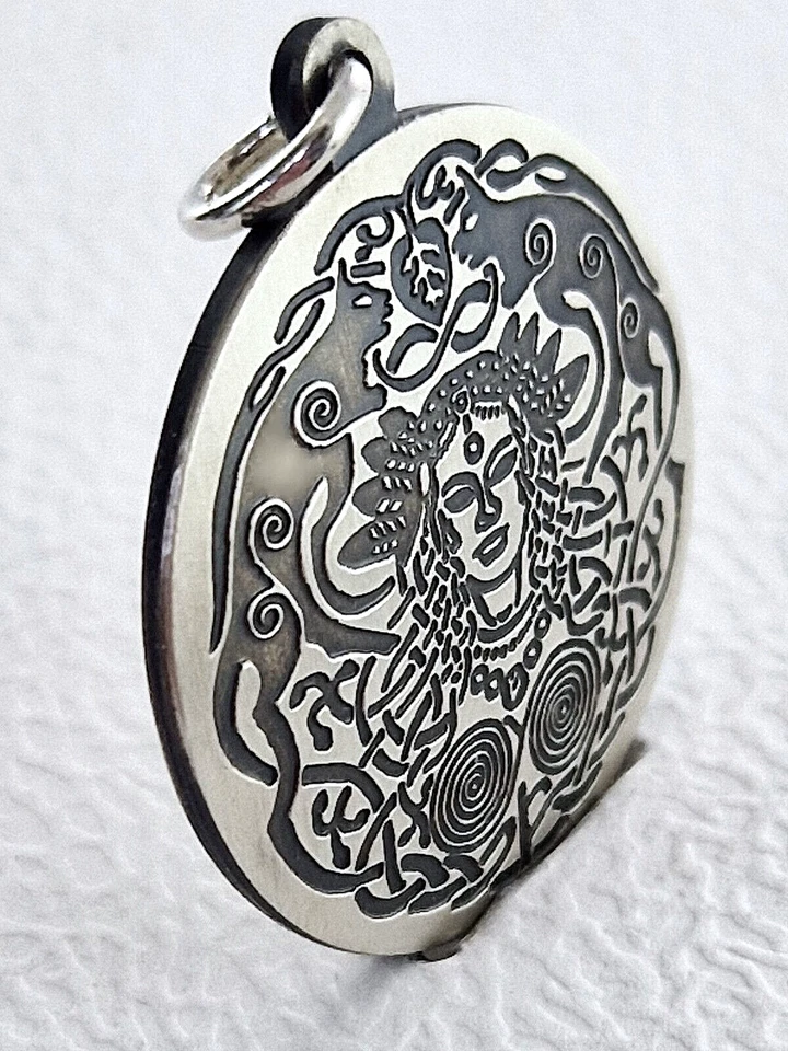 Freya Amulett 925 Sterling Silber Liebesgöttin 27 mm Ø Talisman Freiheit - Bild 2 von 4