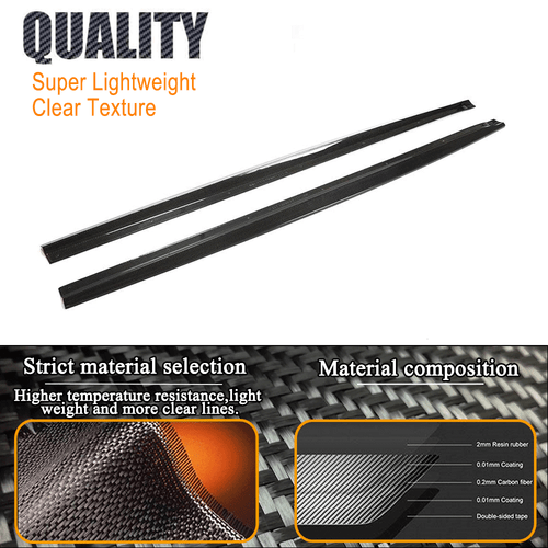 For Bentley Continental Gt 2012-18 REAL Carbon Side Skirt Extension Lip Spoiler - Picture 9 of 13