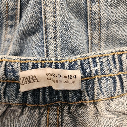 Zara kids sz 13-14 girls wide leg jeans blue - Picture 6 of 13