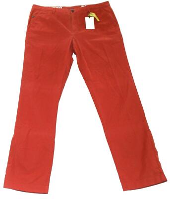 New $228 Robert Graham CHINO Casual Pants Men's 38x34 Burnt Orange TRIP Flat NWT