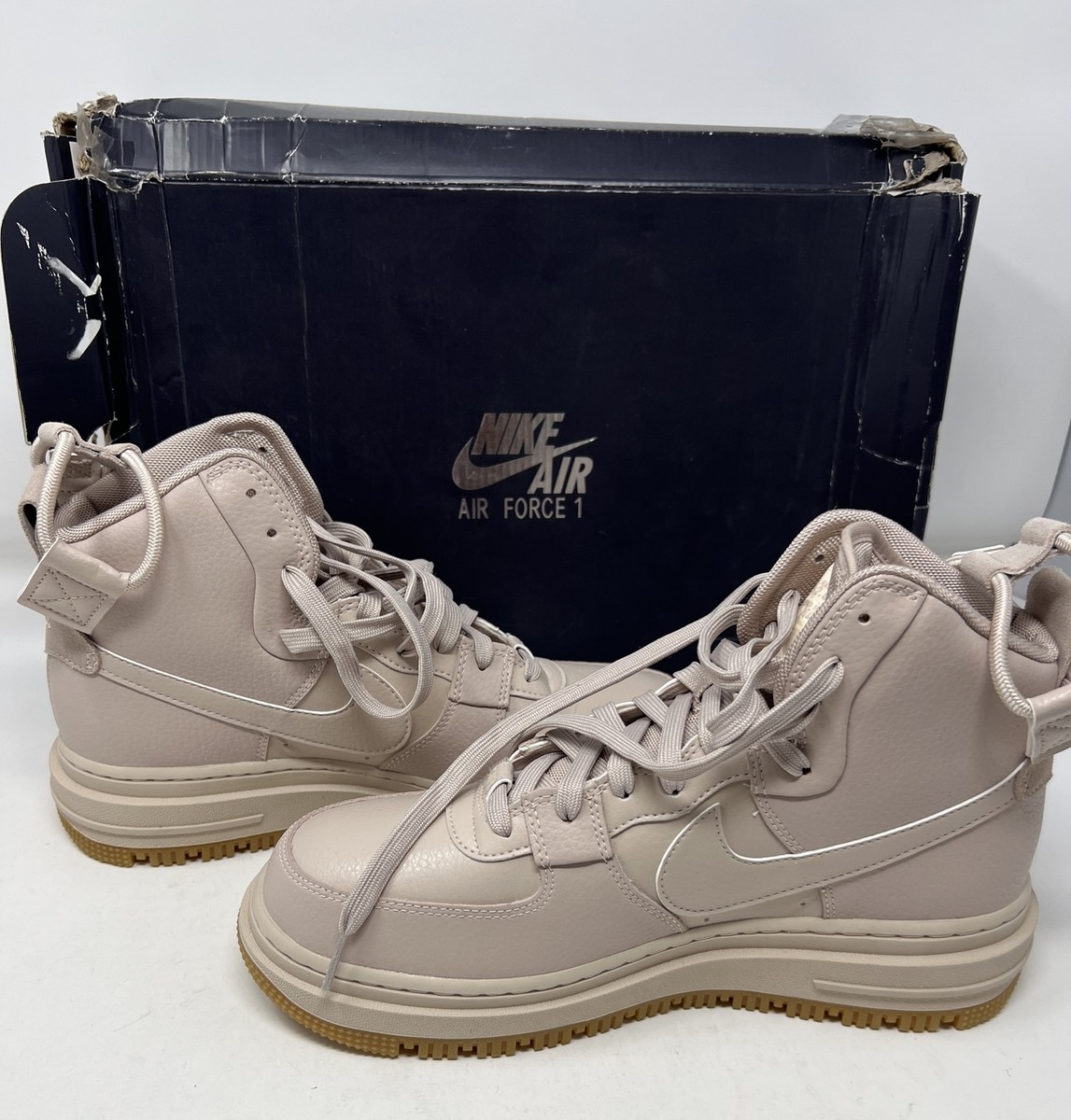 Nike Air Force Beige Nude High Top US 10w/Box | eBay