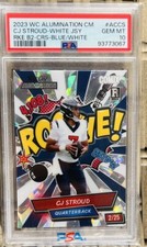2023 Wild Card Cj Stroud Comix Cracked Ice Rookie/25 Psa 10 Blue /White NON AUTO