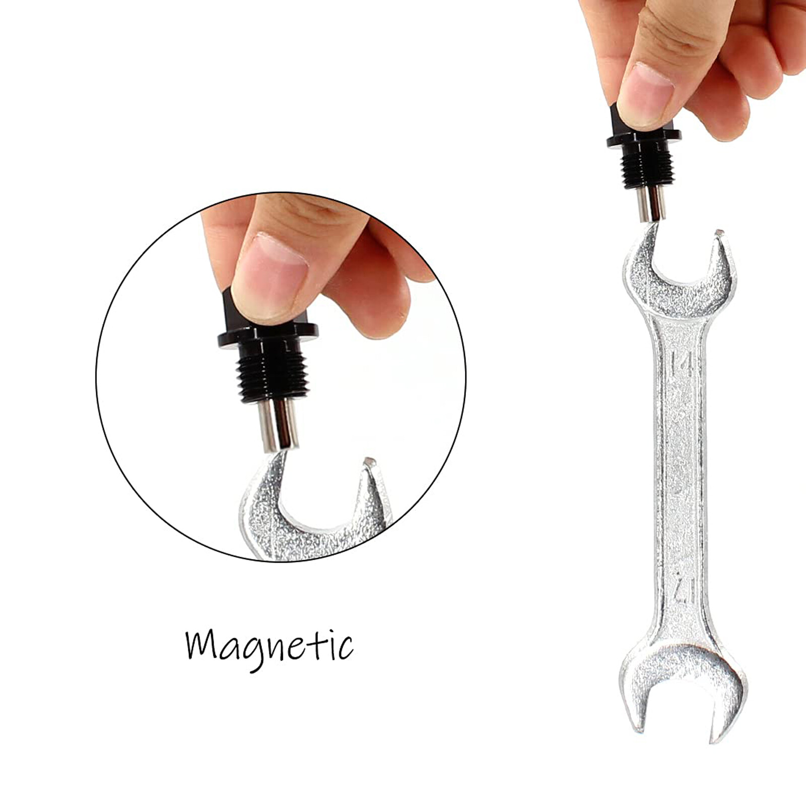 1x Anodized Engine Magnetic Oil Pan Drain Plug Bolt Kit Washer M14*1.5MM Screw E - Foto 9