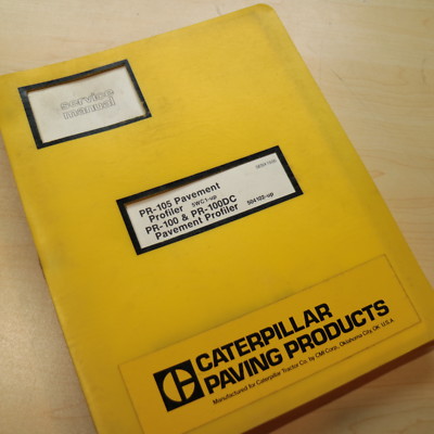CMI PR-105 100 100DC PAVEMENT PROFILER SERVICE REPAIR Manual book owner shop