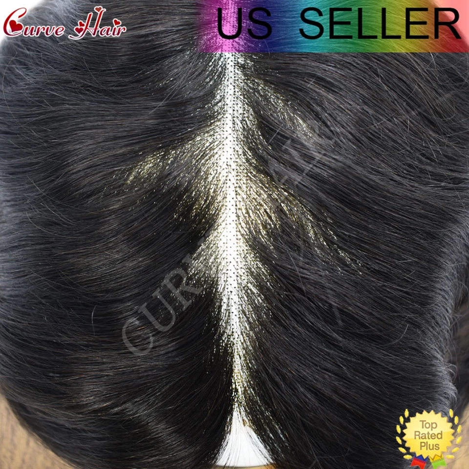 Sistemas de cabello humano de encaje francés completo para hombres Foto 4 de 4