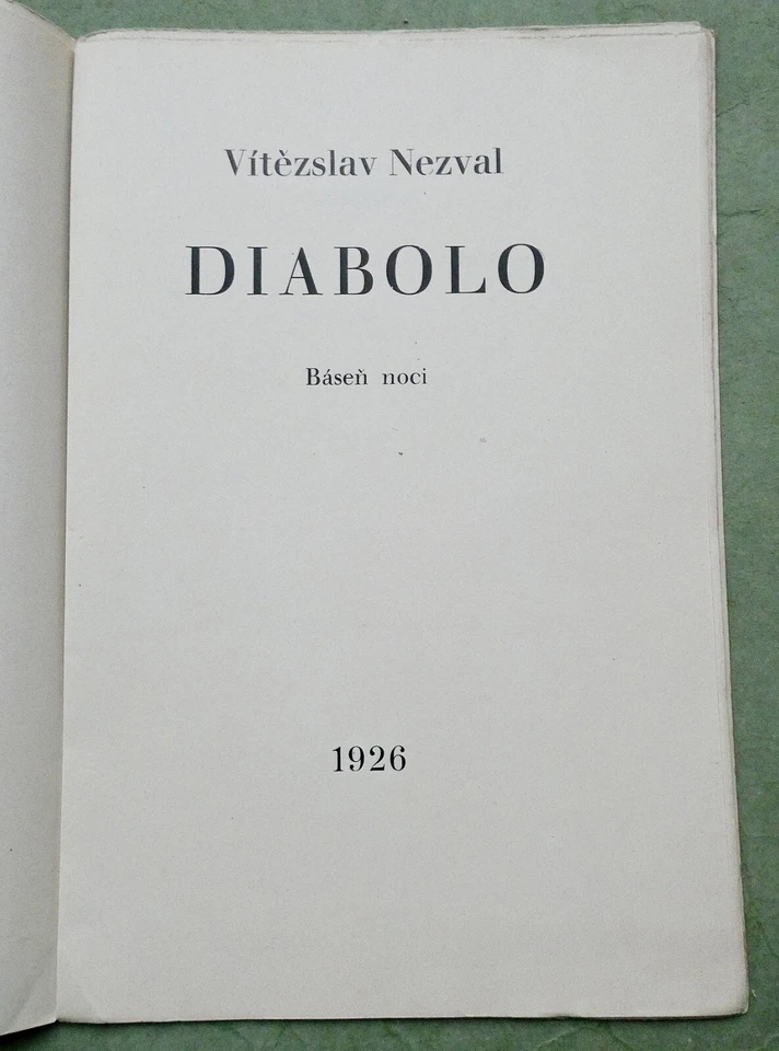 Nezval : DIABOLO - ill Vit Obrtel - Devetsil - avant-garde tchèque - Prague 1926 - Photo 2/4