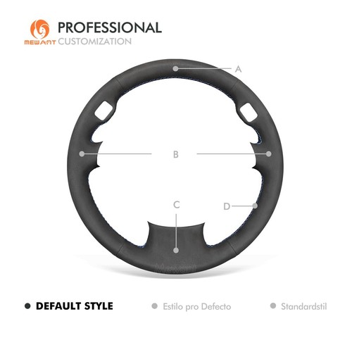MEWANT Custom Suede Steering Wheel Cover for BMW 7 Series (E65/E66) 2004-2008 - Foto 9 di 10