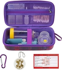 " Travel Carrying Case Compatible with Asthma Inhaler Spacer for Adults... "
