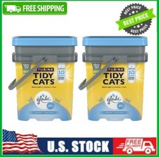2Pail x 35lb Purina Tidy Cats Multi-Cat Clumping Kitty Litter Glade Clear Spring