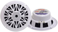 Pair New Pyle PLMR52 150 Watts 5.25'' 2 Way White Marine Speakers Kit