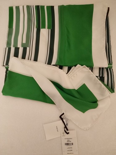 L.K. Bennett 100%silk Francesca Green Geometric Print Scarf/kaftan132x128cm £199 - Picture 4 of 9